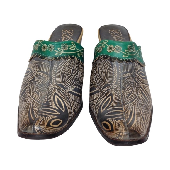 Elite By Corkys Scroll Mule Size 10 Leather Upper - Picture 3 of 8